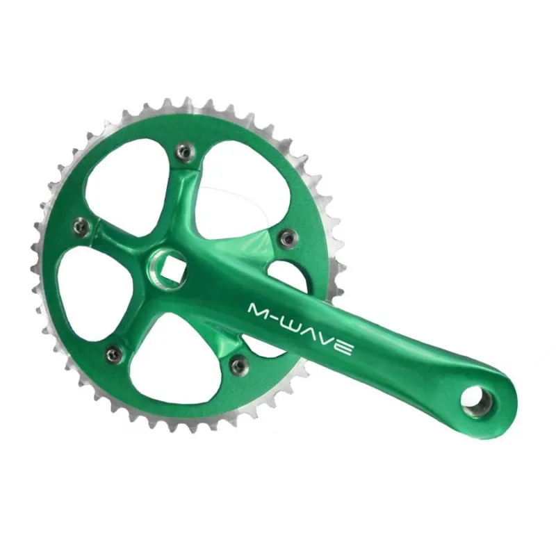 Angrenaj bicicleta M-WAVE 46 T/1V, VERDE, ALUMINIU Lichidare de stoc