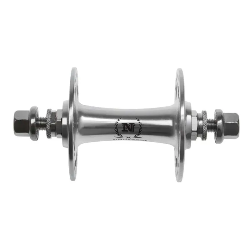 Reducere Butuc fata bicicleta NOVATEC A165SBT FIXIE/TRACK 36H FLANSE INALTE SILVER