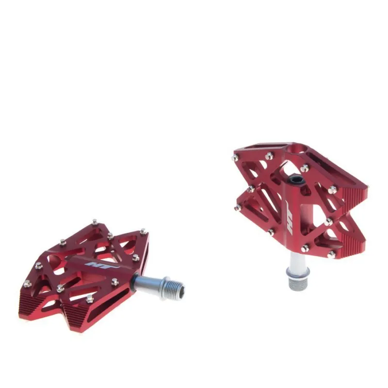 Doar azi Pedale bicicleta ALUMINIU CU RULMENTI(PINI DETASABILI) HT- AX01A ROSU