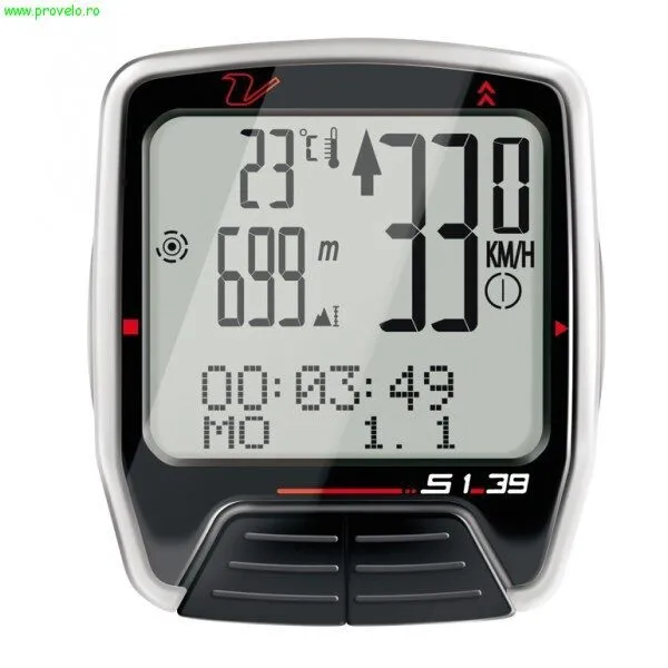 CICLOCOMPUTER BICICLETA VELOMANN S139 39F CADENTA + ALTIMETRU Plată sigură