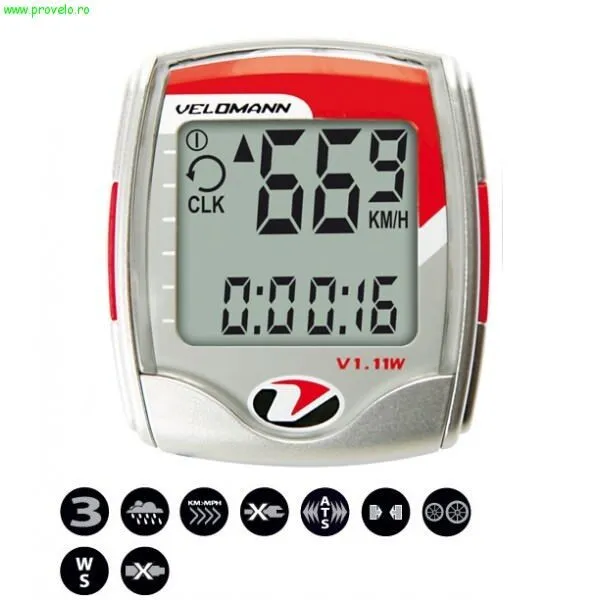 Retur gratuit CICLOCOMPUTER BICICLETA VELOMANN 11 FUNCTII V111W
