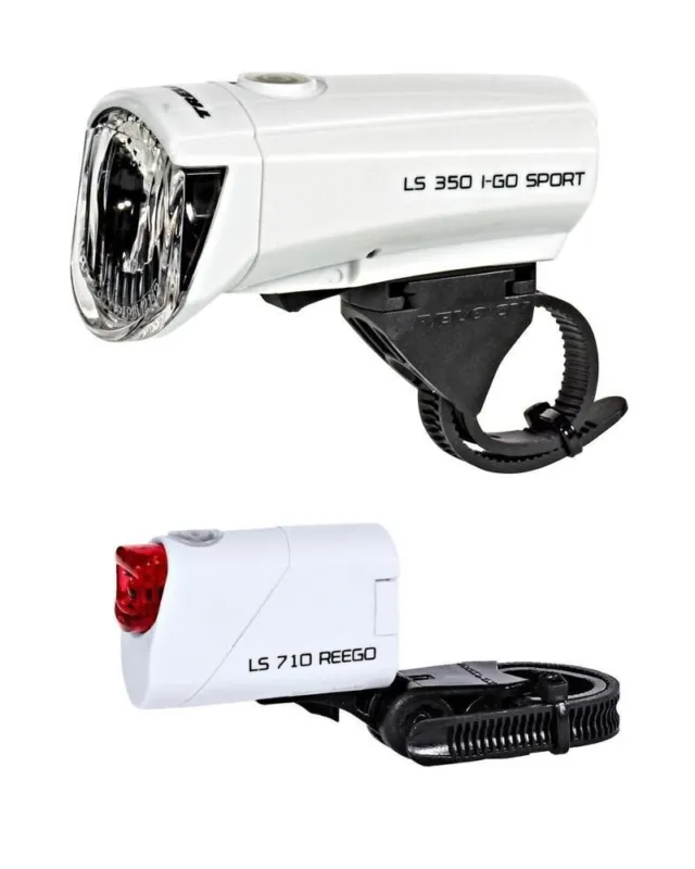 Reducere Set far Trelock bicicleta LS350 / LS710 alb