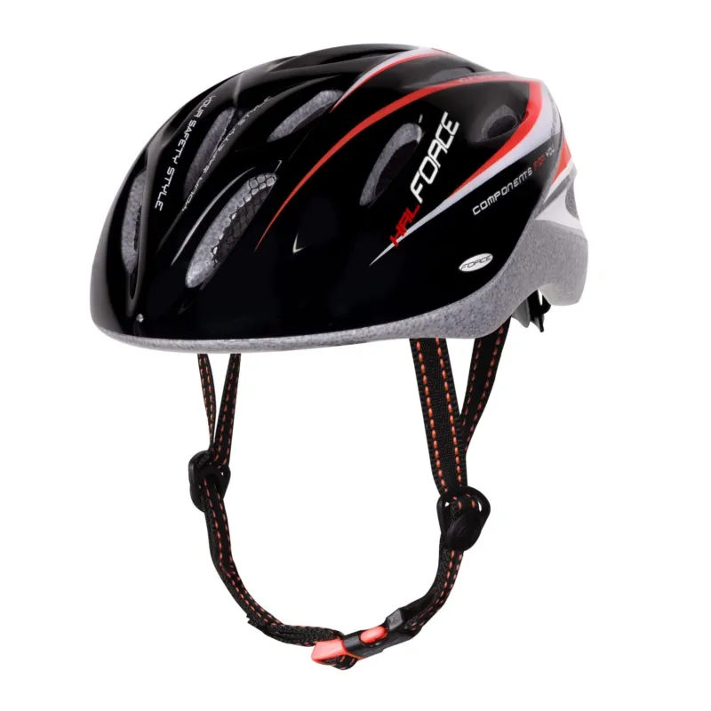 Casca Force Hal Black/Red/White S-M (54-58 cm) Bestseller