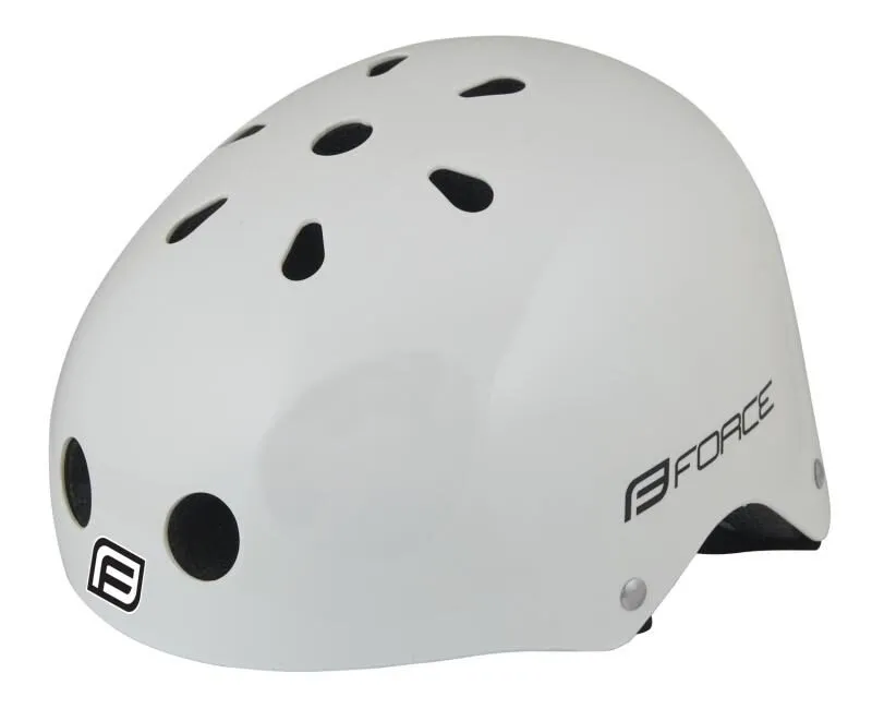 Casca Force BMX alb lucios L-XL Lichidare de stoc