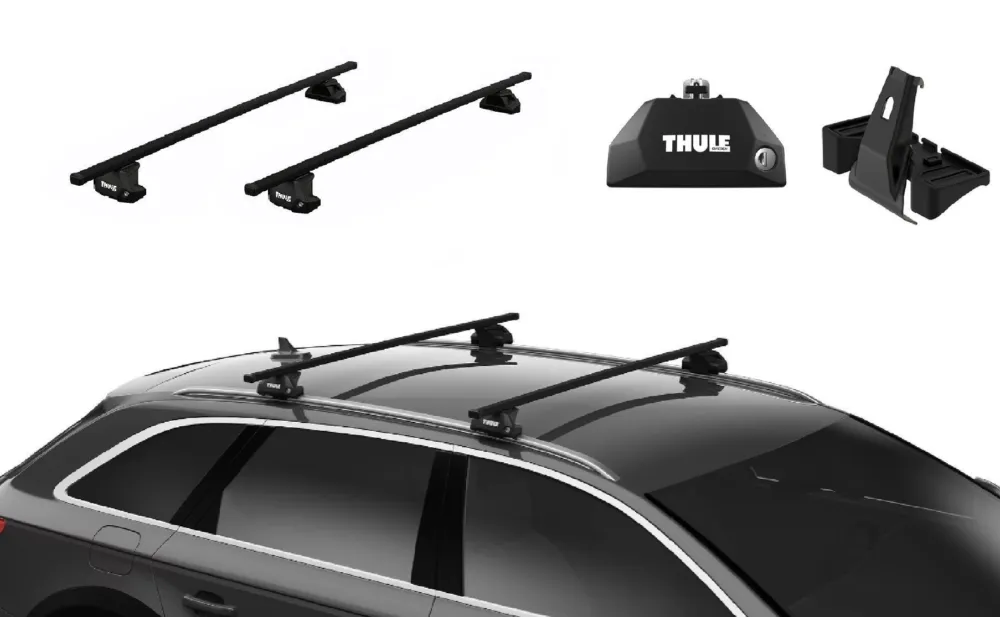 Bare transversale THULE Evo SquareBar Otel pentru AUDI A6 Avant (C8), 5 usi Estate cu bare longitudinale integrate (2019-prezent) Preferatul clienților