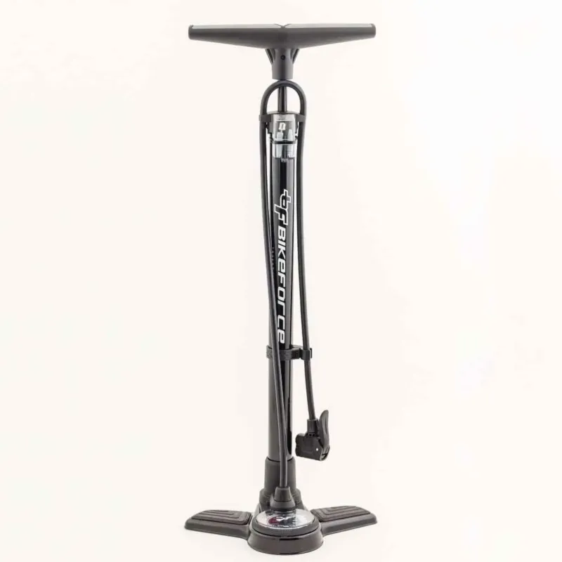 Retur gratuit Pompa atelier Bikeforce cu manometru 160 PSI aluminiu