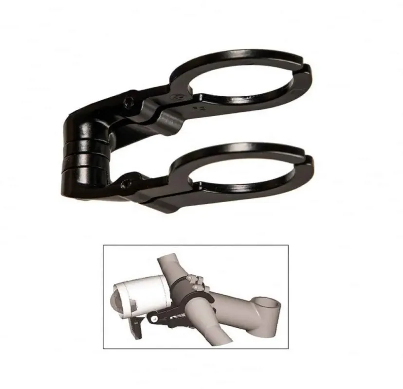 light mount Herrmans Dual black handlebar clamping 31.8mm Ieftin