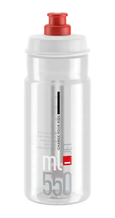Bidon Elite Jet 550ml transparent/red 0190402 Ofertă de sezon