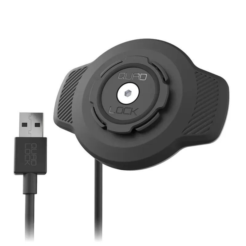 Reducere de preț Quad Lock incarcator wireless (cap) impermeabil USB negru