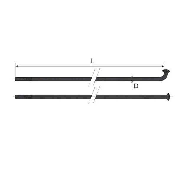 Mai ieftin MACH1 Spițe Inox Plus 2/272 negre OEM 10buc