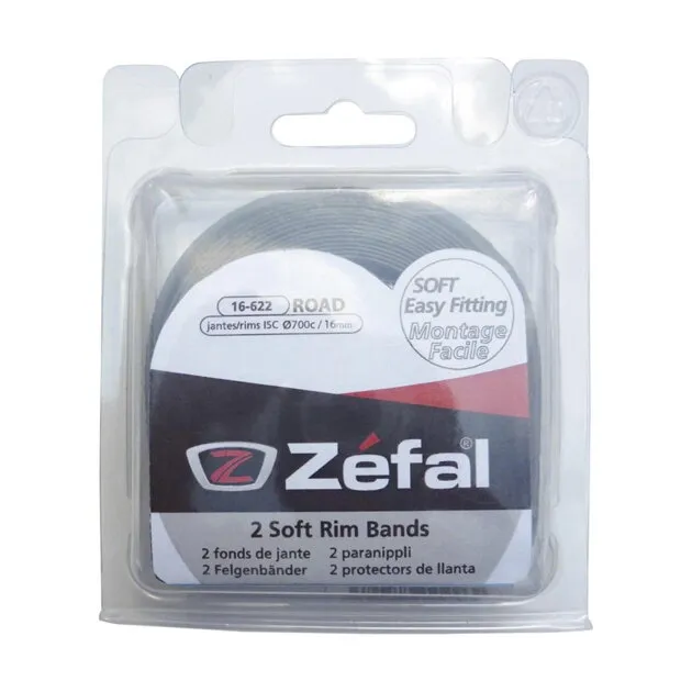 Promoție ZÉFAL Bandă de jantă șosea 700C/16mm gri pereche 116PSI
