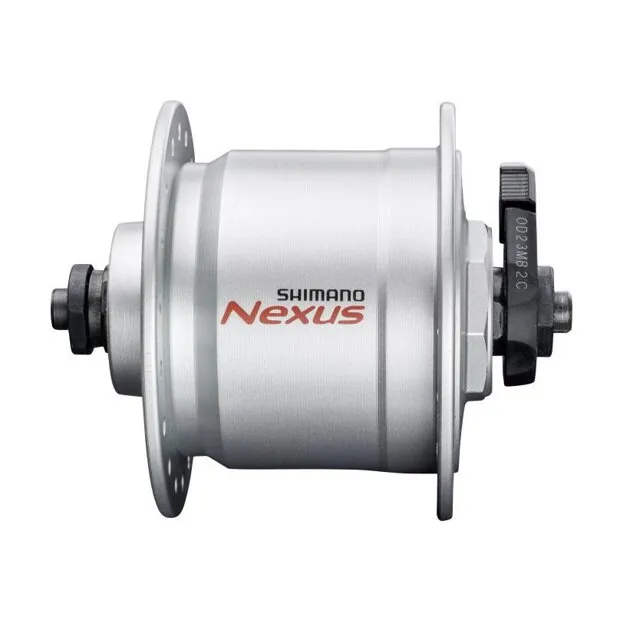 Calitate înaltă SHIMANO DH-C3000 Butuc cu dinam 6V/3W 36 de găuri argintiu pentru QR + protecție la supratensiune SMDH10