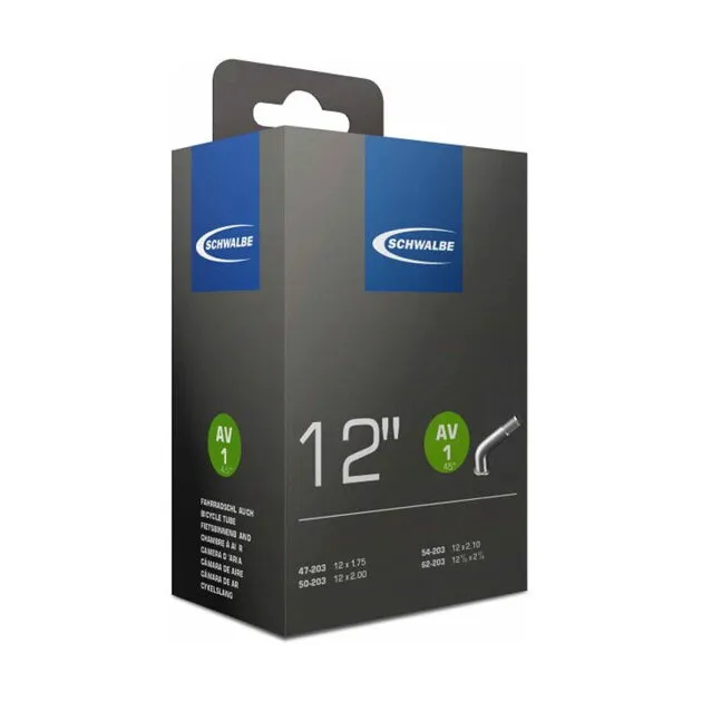 SCHWALBE Cameră AV1 45° 12x1.75/2.10 AV 40mm 45° (47/62-203) 80g Ofertă limitată