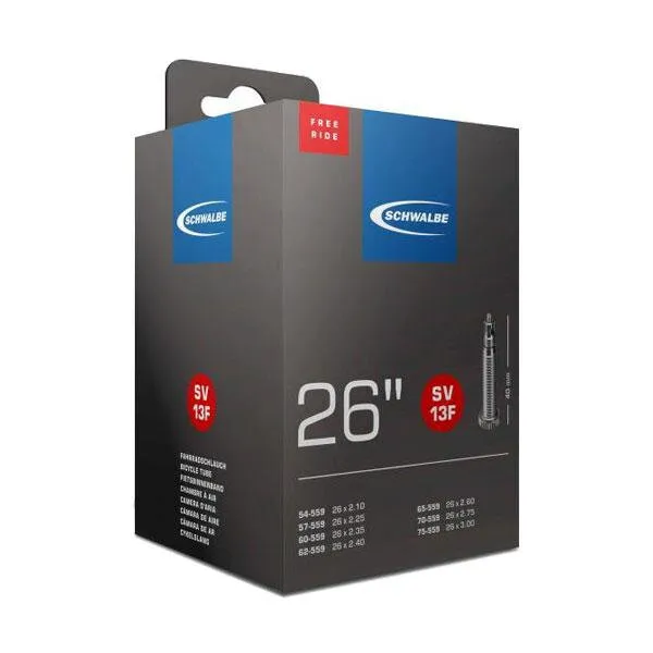 SCHWALBE Cameră SV13F 26x2.10/3.00 40mm (54/75-559) 185g freeride Preț redus