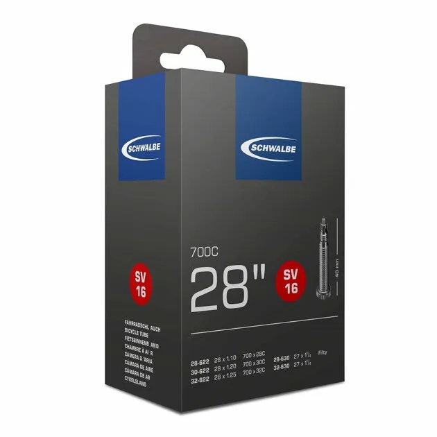 Preț mic SCHWALBE Cameră SV16 700 28/32-622/630 EK 40mm 135g