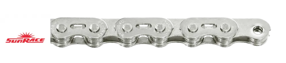 Plată securizată Lant SUNRACE CNX46 1v Fixed/BMX Silver, 102z