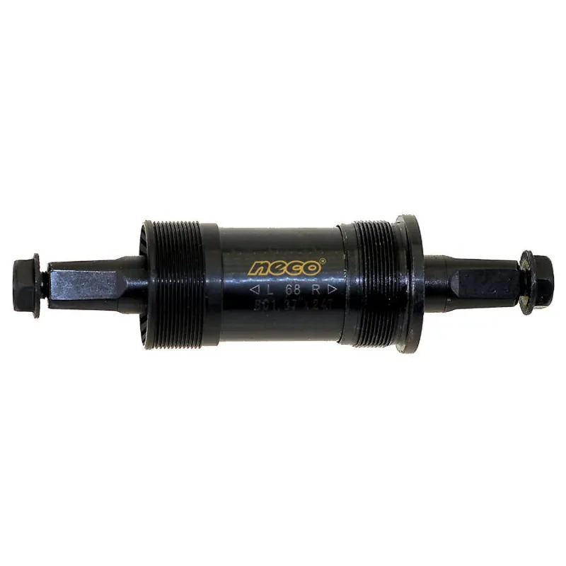 Cel mai vândut Monobloc Pedalier NECO 131/33,5 mm Negru Cupe Metal/Plastic
