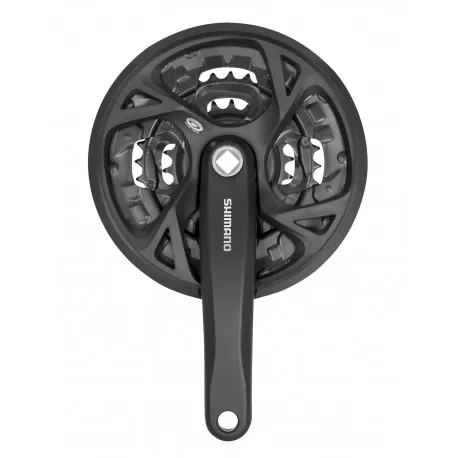 Pedalier Shimano FCM371 44/32/22T negru 175 mm cu CG Plată sigură