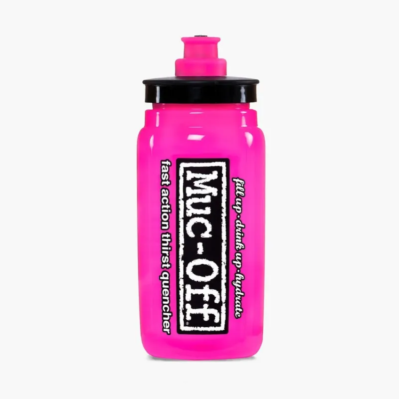 Bidon Muc-Off X Elite Fly Water Bottle Roz 550ml Retur gratuit