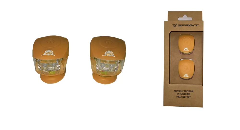 Set lumini fata/spate Sprint din silicon portocaliu Bestseller