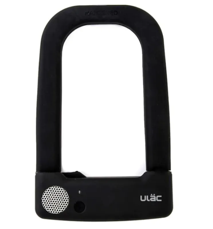 Livrare expres ULAC Bangdogge, alarma 110 decibeli, otel calit ultra rezistent 13mm, invelit in cauciuc, 2 chei, negru