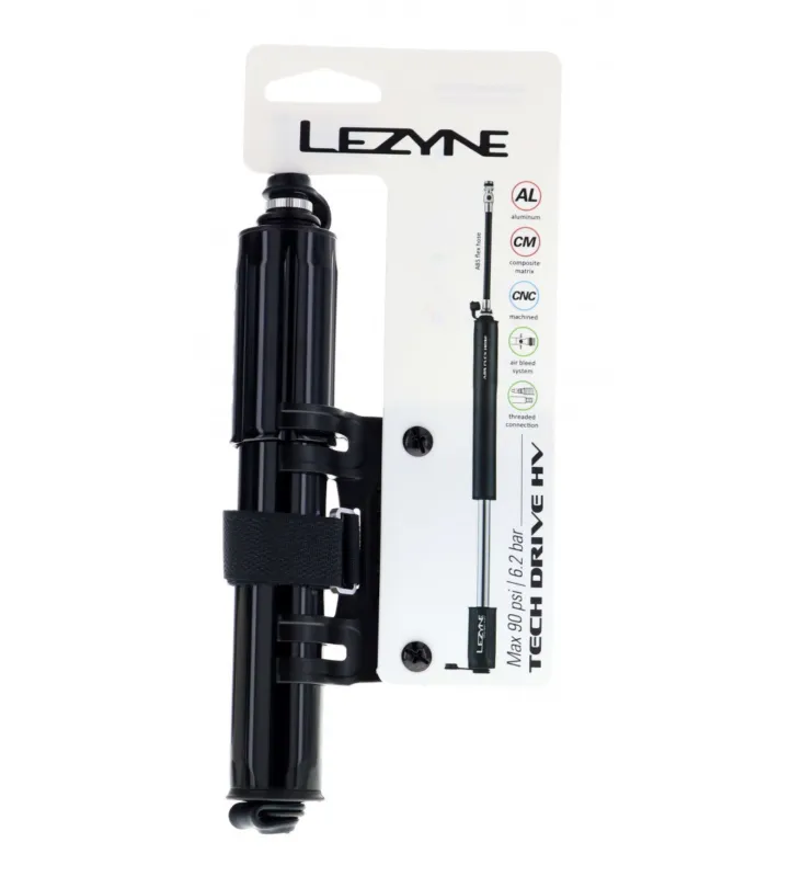 Pompa profesionala LEZYNE SPORT DRIVE HP, marime S, 120psi, 8.3 bari, 170 mm lungime, 75g greutate, culoare neagra Cel mai vândut