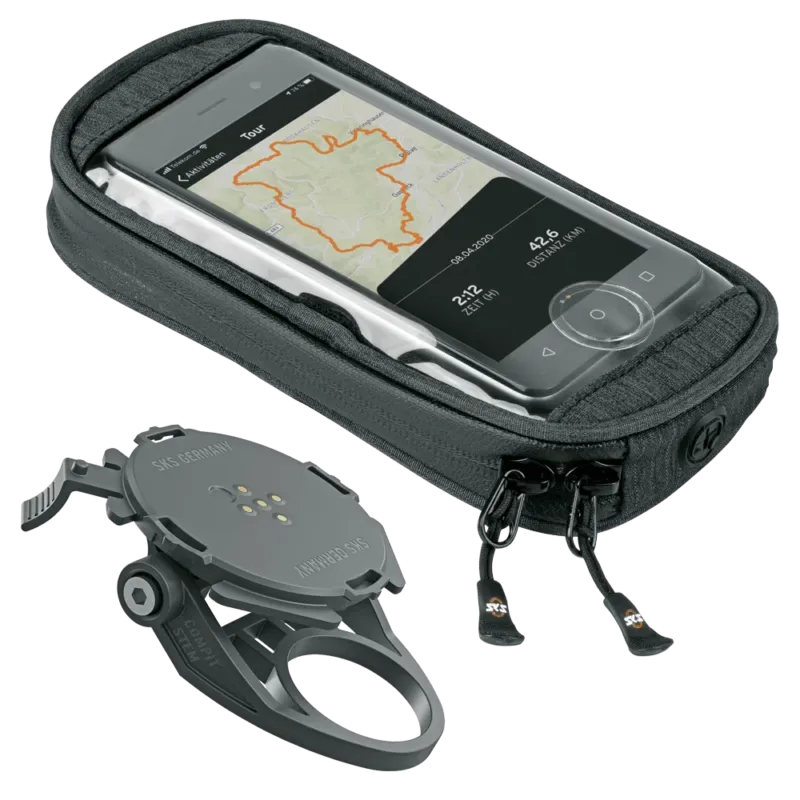 Suport telefon SKS Compit cu prindere pe pipa + Gentuta telefon SKS SmartBag Livrare gratuită