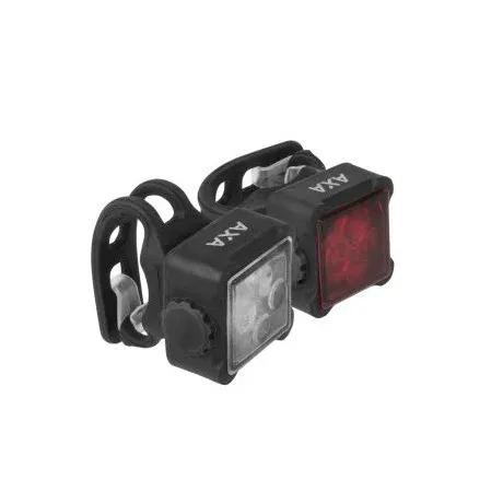 AXA - Set lumini pentru bicicleta (Far + stop) Niteline 44-R/USB, 1 led - negru Vezi acum