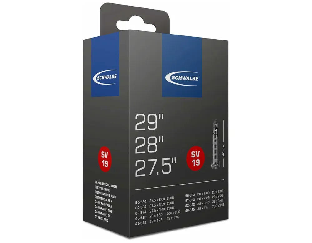 Transport gratuit Schwalbe Camera bicicleta SV19 27.5/28/29" (40/62-584/635) EK - valva 40mm