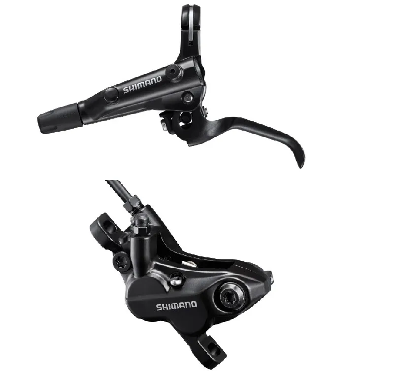 Vezi acum Frana pe disc set asamblat (J-Kit) Shimano Deore BL-MT501(L), BR-MT520(F), Negru, fara adaptor, placute Metal (fara radiator), cu insertie, conducta