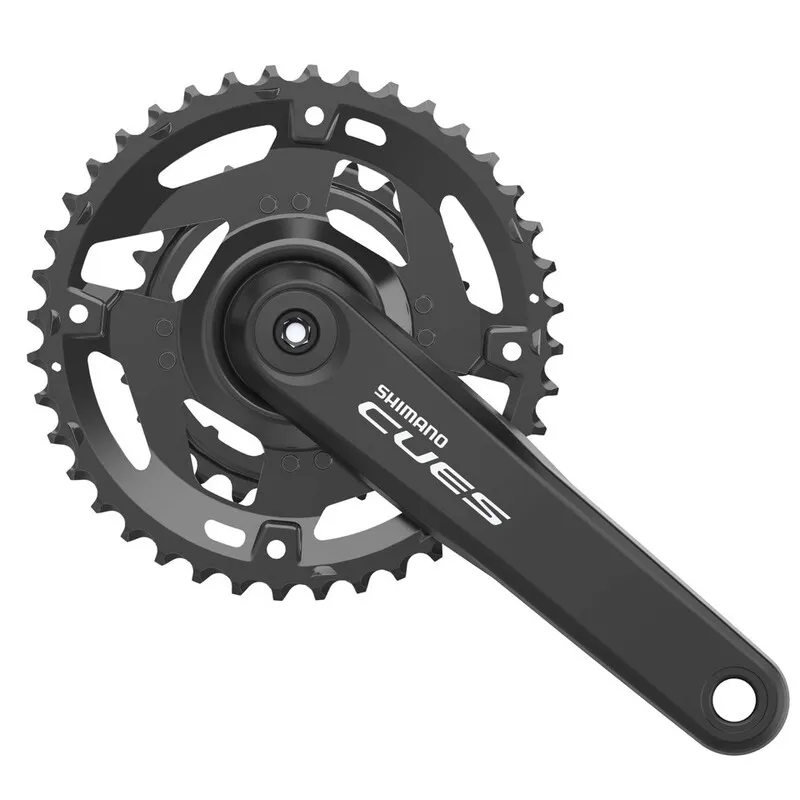 Angrenaj pedalier Shimano CUES FC-U4010-2, 2x9 10 11 viteze, Hollowtech II, fara aparatoare lant, brate 170mm, fara BB, 40x26T 40x26T, 170mm, fara Cumpără online