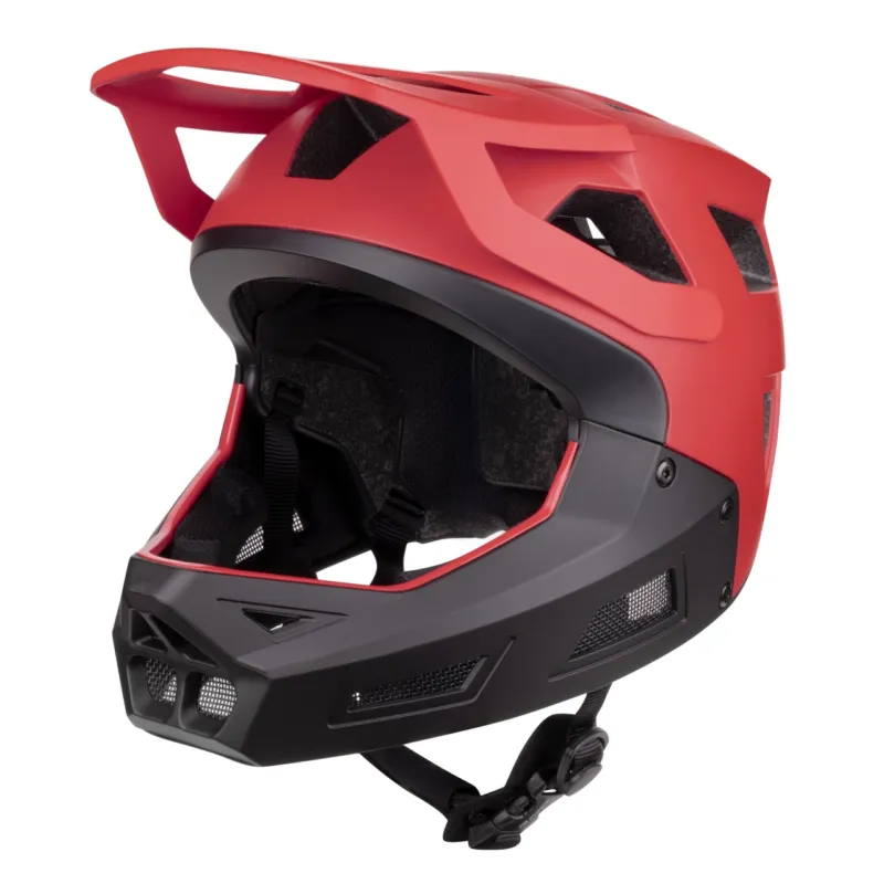 Casca Force DROP downhill, rosu-negru XS-S Ofertă de sezon