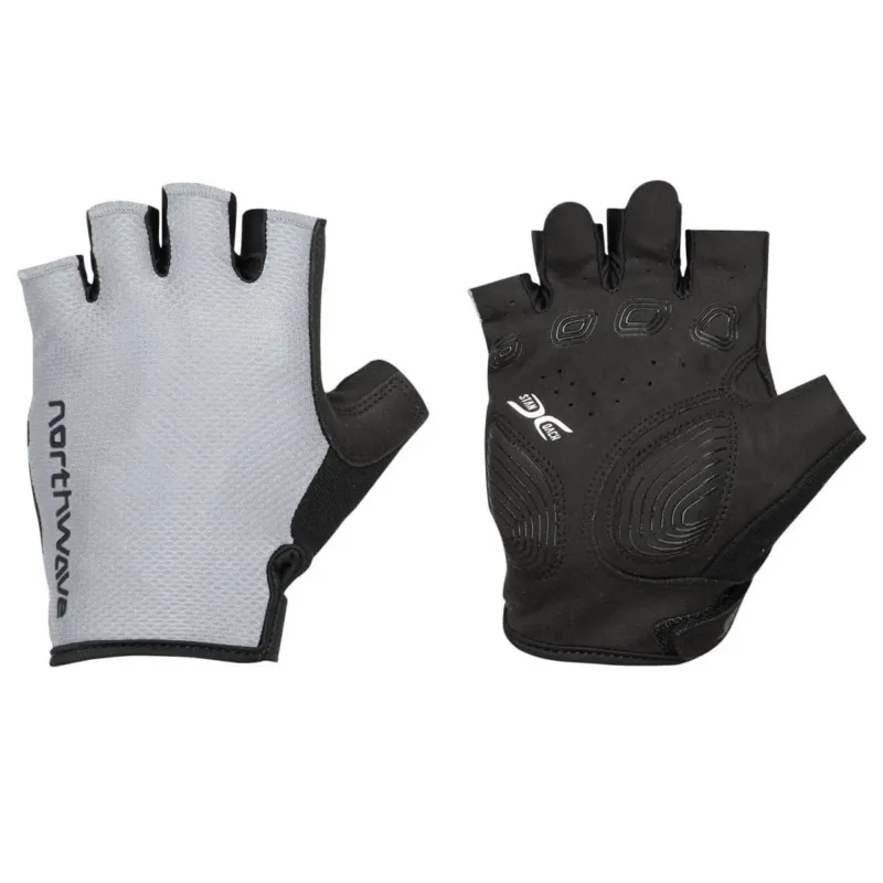 Mănuși ciclism Northwave Active Max - gri deschis | degete scurte Chilipir