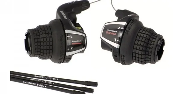 Ultima șansă Manete schimbator Shimano Tourney SL-RS35 Revoshift 3x6 viteze set
