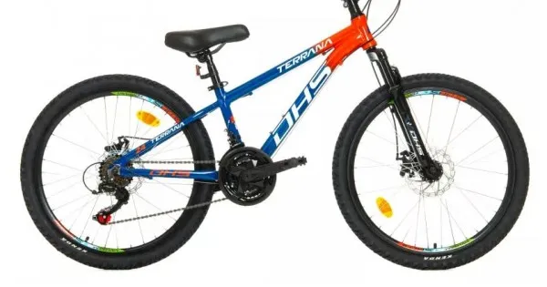 Ofertă Bicicleta copii DHS Terrana 24 inch, rosu-albastru aluminiu, disc