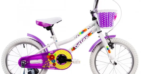 Bicicleta DHS Daisy 1602, 16 inch, alba Ultima șansă